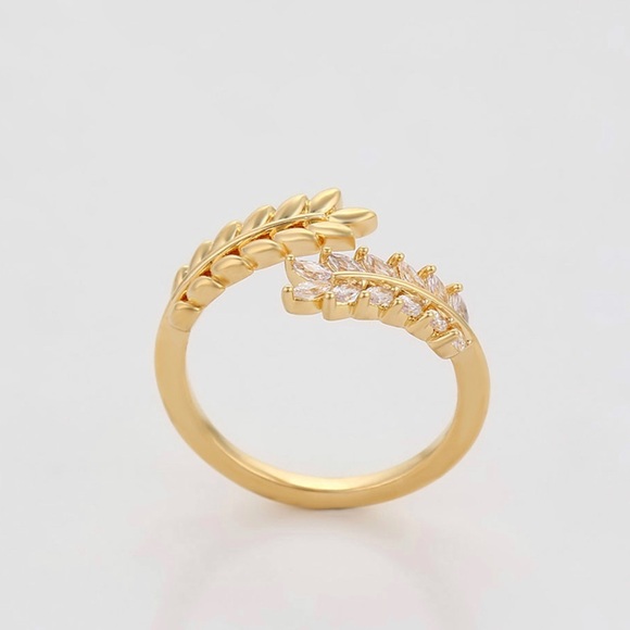 14K Gold Plated Spike Adjustable Ring Waterproof Jewelry - Picture 10 of 14